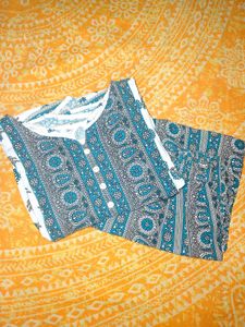 Paisley Print Tunic Top