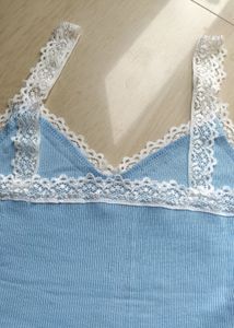 Blue Lace Coquette Top 🎀