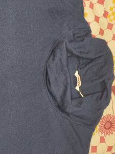 Navy Blue Turtleneck Top