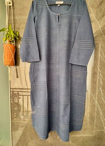 Blue Striped Kurti