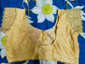 Embroidered Floral Saree With Stones
