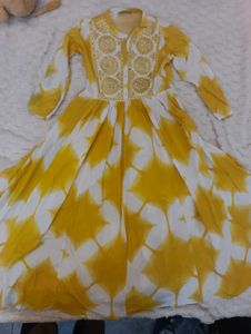 Embroidered Tie-Dye Dress