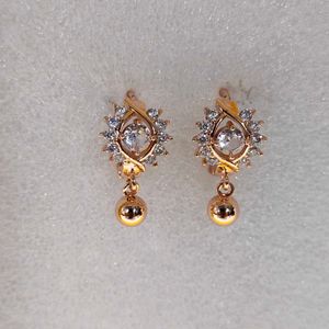 Rose Gold Floral Drop Earrings