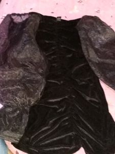 Beautiful Black velvet Backless Dress
