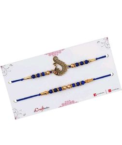 Handcrafted Beaded Rakhi Set