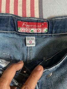 Denim Flower Shorts
