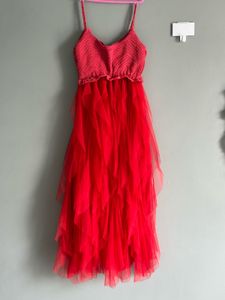 Red Tulle Party Dress