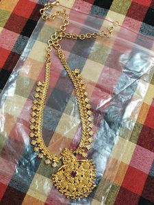 Golden Necklace with Cute Pink Stones 💖✨