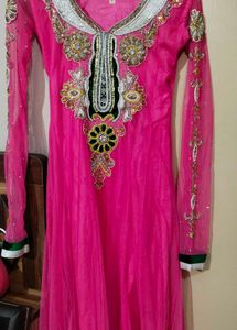Pink Embellished kurta set