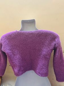 Purple Fuzzy Sweater