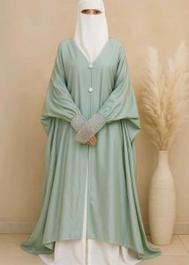 Sea Green 4-Piece Bridal Kaftan Abaya Bhurqa