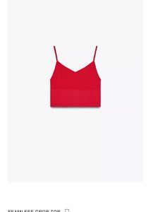 Red Seamless Crop Top