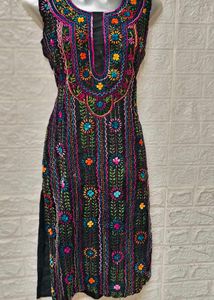 Complete Hand Embroidery 🪡 Black Kurta