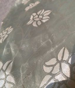 Organza Printed Tinsel  Frock