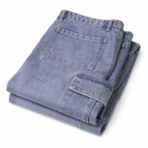 Blue Denim Cargo Pants