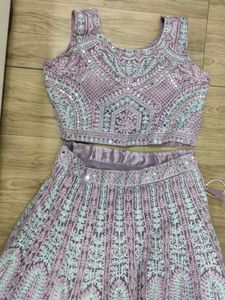 Lavender Heavy Designer Lehenga