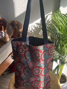 ETHNIC ORANGE TOTE BAG