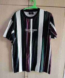 Striped 'Good Times' Tee