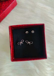 925 Clover Stud Earrings With Hallmark