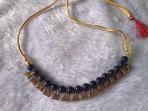 black pearl kundan necklace