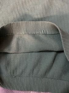 Sage Green Ribbed Crop Tank Top