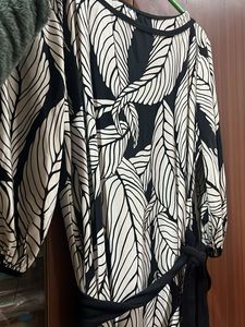 Leaf Print Casual Dress