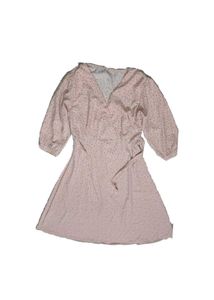 Pink Polka Dot Wrap Dress