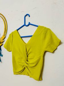 Cute Yellow Crop Top