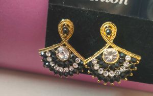 Elegant Gemstone Fan Earrings