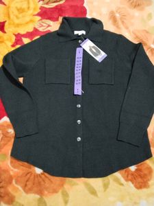 Stylish Knit Shirt Jacket