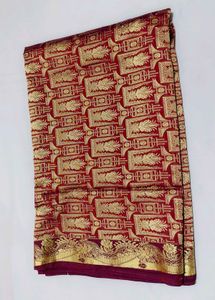 Maroon &amp; Gold Dress Material