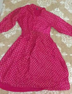 Pink Patterned Dress