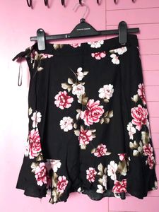 Black Printed Skirt