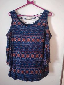 Boho Cold Shoulder Top