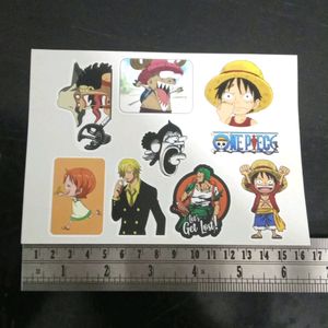 Set Of 9 One Piece Anime Stickers (1 Sheet)