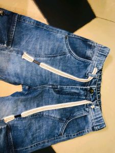 Waist (28-30)Trendy Cargo Jeans
