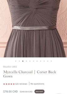 Myrcella Charcoal | Corset Back Gown