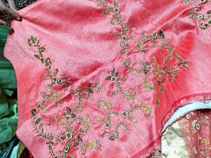 dabka work embroidery lehanga