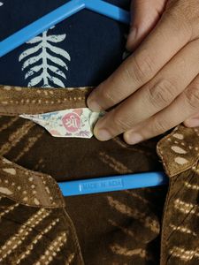 Shaded Brown Cotton Kurta