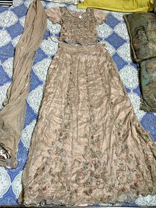 Lehenga In Beige Color