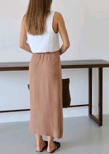 Linen Midi Skirt