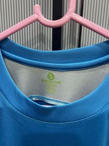 Blue Sleeveless Active T-Shirt