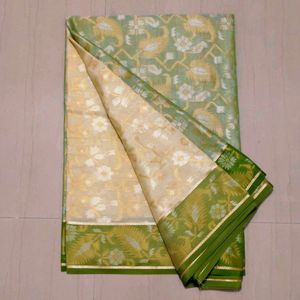 Elegant Green Banarasi Saree