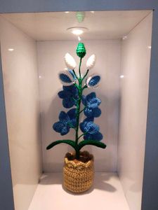 Crochet Potted Blue Orchid Flower ✨💙