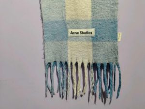 Acne Studios Blue Check Scarf