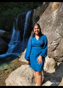 Stylish Blue Wrap Dress