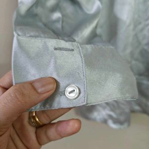 Satin Silk Long Blouson