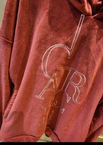 Burgundy Velvet Hoodie