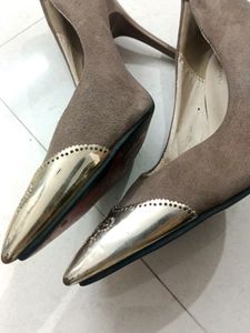 Suede Pointed Toe Heels