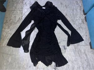 Black Ruffle Mini Dress